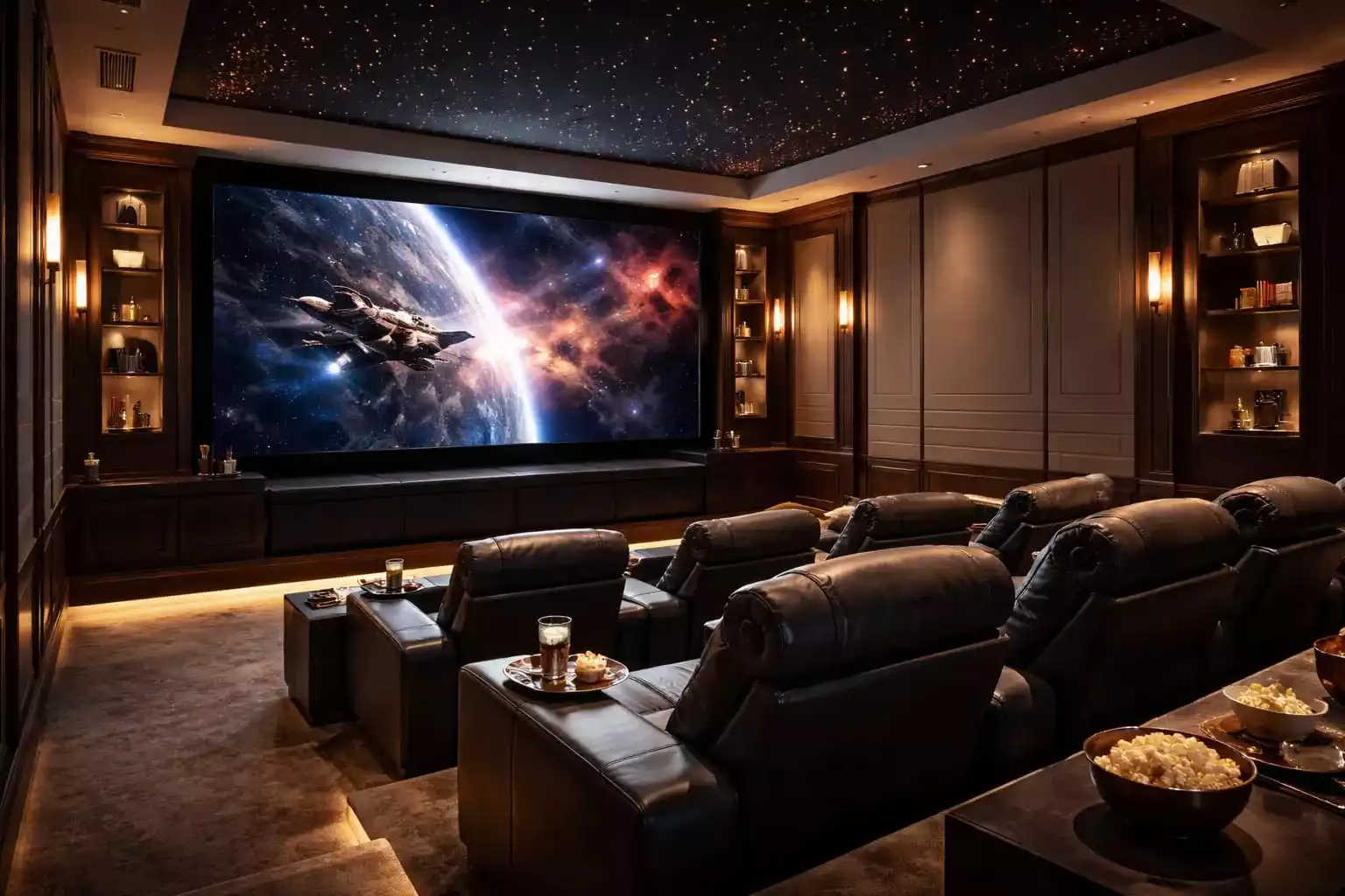 Private home theatre room in Fleetwood luxury villas