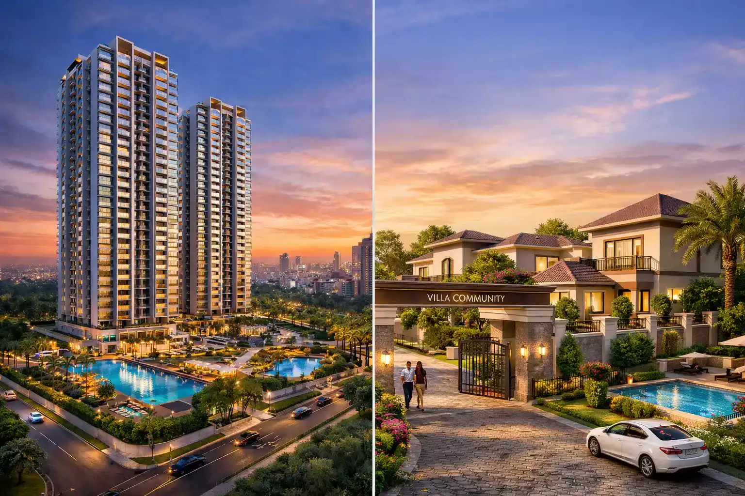 Luxury flat vs luxury villa comparison guide Hyderabad