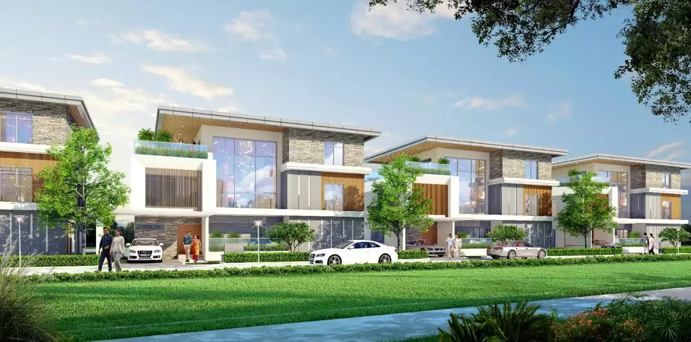 West street view of Fleetwood gated community villas in Sanghiguda